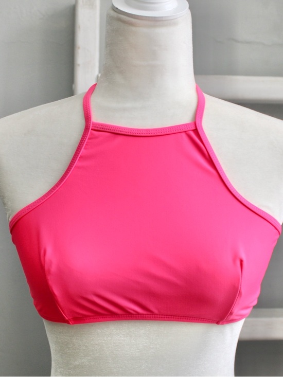 South Beach Other - South Beach ASOS Neon Pink High-Neck Bikini Swim Top Size 40EU / 12UK / 8 US